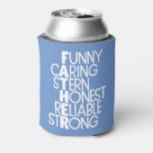 父の属性クロスワードアート 缶クーラー (缶裏面)