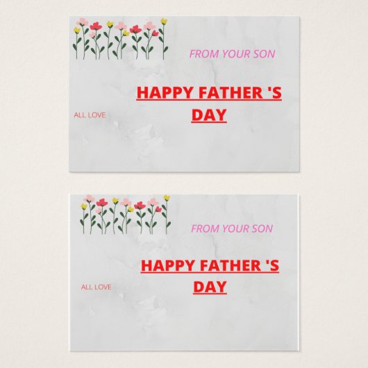 父の幸せな日 (正面&裏面)