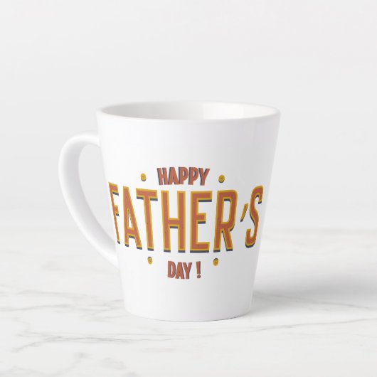 父の幸せな日 – 世界への心からの贈り物» カフェラテマグ (左アングル)