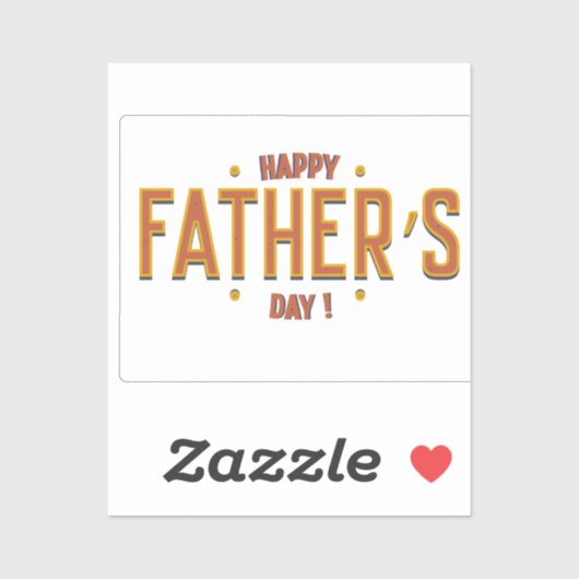 父の幸せな日 – 世界への心からの贈り物» シール