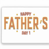 父の幸せな日 – 世界への心からの贈り物» シール (正面)