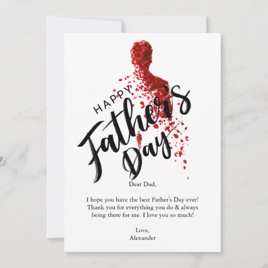 父の幸せな日 招待状 (正面)