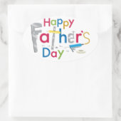 父の幸せな日 楕円形シール (バッグ)