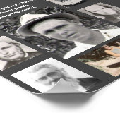 父の引用文の写真フレームグレーのポスター ポスター (角)