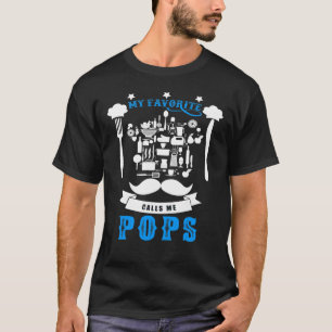 父の引用文父の日のカッコいいポップ父のT型 Tシャツ
