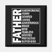 父の形容詞ファーザーデークールパパ定義 マグネット (正面)