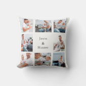 父の息子の娘ベビーの子の写真名 クッション (正面)