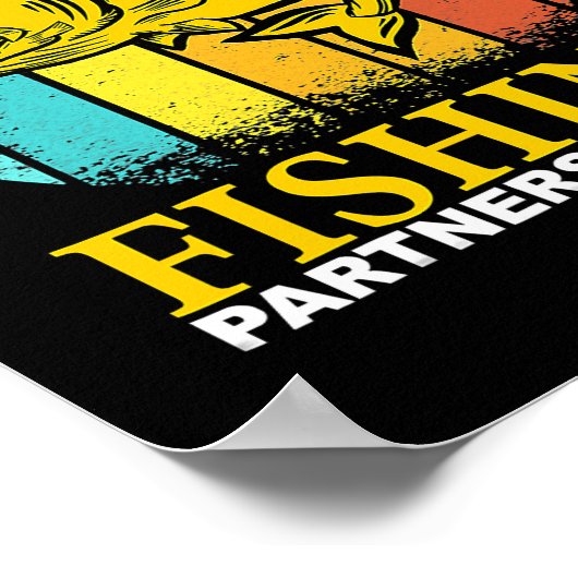 父の息子魚釣りのパートナー人生のお父さんの日 ポスター (角)