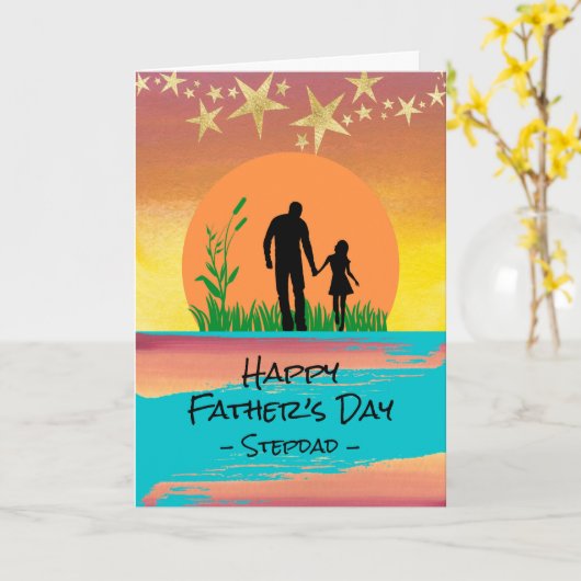 父の愛の星への日 カード (黄色い花)