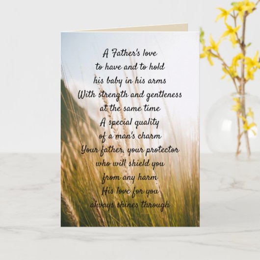 父の愛挨拶状 カード (黄色い花)