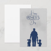 父の愛:心からの父の日のグリーティング サンキューカード (正面/裏面)
