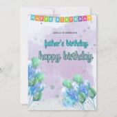 父の招待状 誕生日カード 招待状 (裏面)