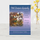 父の損失-最も深い悔やみや弔慰カードを持つ… カード (黄色い花)