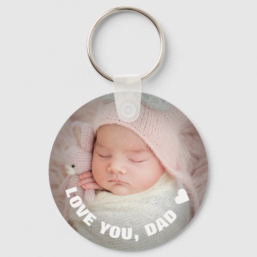 父の日あなたを愛する写真 キーホルダー (正面)