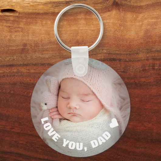 父の日あなたを愛する写真 キーホルダー (正面)