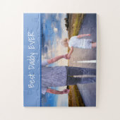 父の日あなた自身の写真最高のダディー ジグソーパズル (縦)