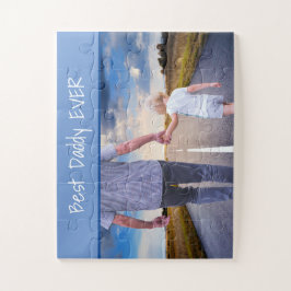 父の日あなた自身の写真最高のダディー ジグソーパズル