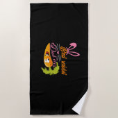 父の日うさぎ最高ののパパ ビーチタオル (正面)