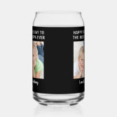 父の日おじいちゃん最高のフェバーカスタムフォトブラック ガラス缶 (左)