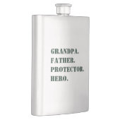 父の日おじいちゃん父プロテクターヒーロー文字 フラスク (右)