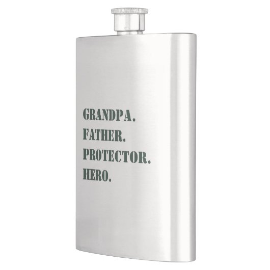 父の日おじいちゃん父プロテクターヒーロー文字 フラスク (左)