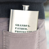 父の日おじいちゃん父プロテクターヒーロー文字 フラスク (インサイチュ)