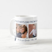 父の日おじいちゃん3フォトコラージュ コーヒーマグカップ (正面左)