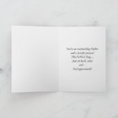 父の日おめでとうかわいいテディベア カード (内部)