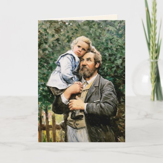 父の日おめでとうファインアート カード (正面)