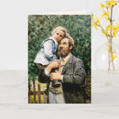 父の日おめでとうファインアート カード (黄色い花)