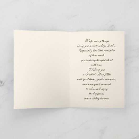 父の日おめでとうファインアート カード (内部)