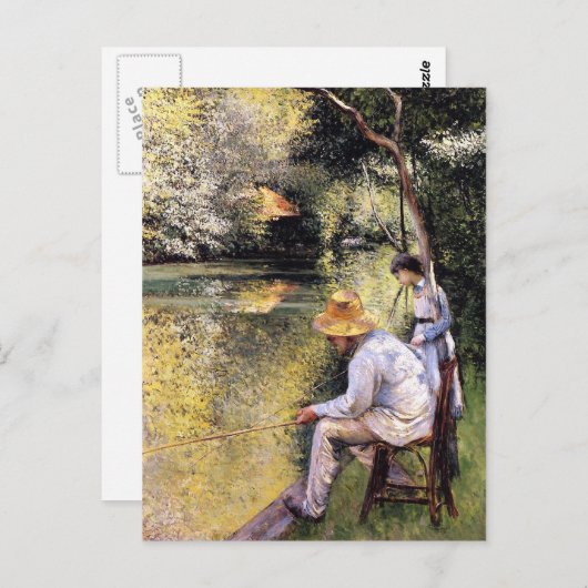 父の日おめでとうファインアート ポストカード (正面/裏面)