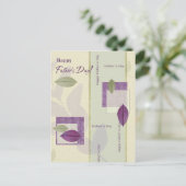 父の日おめでとうリーフエレガントデザイン ポストカード (スタンド正面)