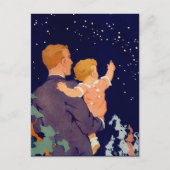 父の日おめでとうヴィンテージアートはがき ポストカード (正面)