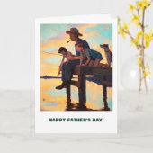 父の日おめでとうヴィンテージアートカスタムカード カード (黄色い花)