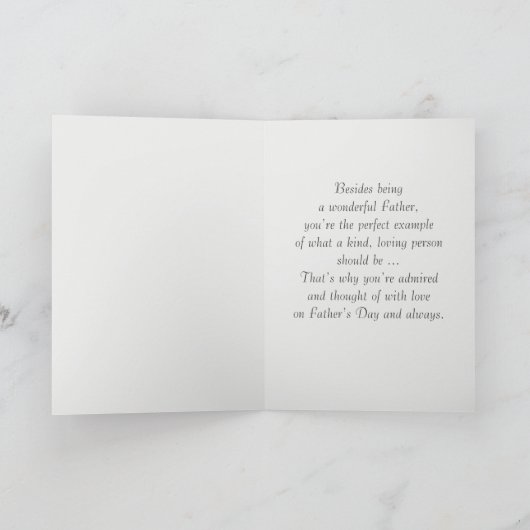 父の日おめでとうヴィンテージアートグリーティングカード カード (内部)