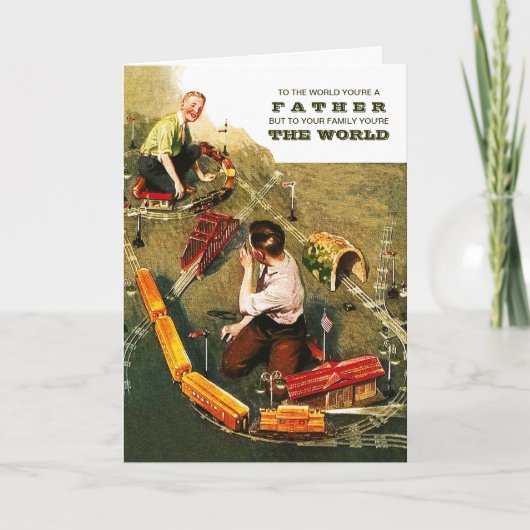 父の日おめでとうヴィンテージ カード (正面)