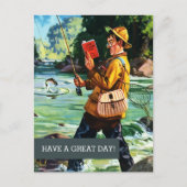 父の日おめでとうヴィンテージ ポストカード (正面)