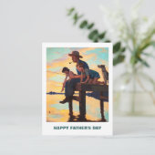 父の日おめでとうヴィンテージ ポストカード (スタンド正面)
