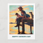 父の日おめでとうヴィンテージ ポストカード (正面)