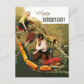 父の日おめでとうヴィンテージ ポストカード (正面)