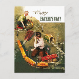 父の日おめでとうヴィンテージ ポストカード