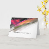 父の日おめでとう抽象芸術絵画の カード (黄色い花)