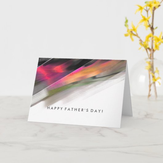 父の日おめでとう抽象芸術絵画の カード (黄色い花)