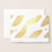 父の日おめでとう羽エレガント形 箔カード (裏面封筒付き)