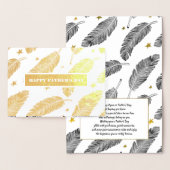 父の日おめでとう羽エレガント形 箔カード (ディスプレー)