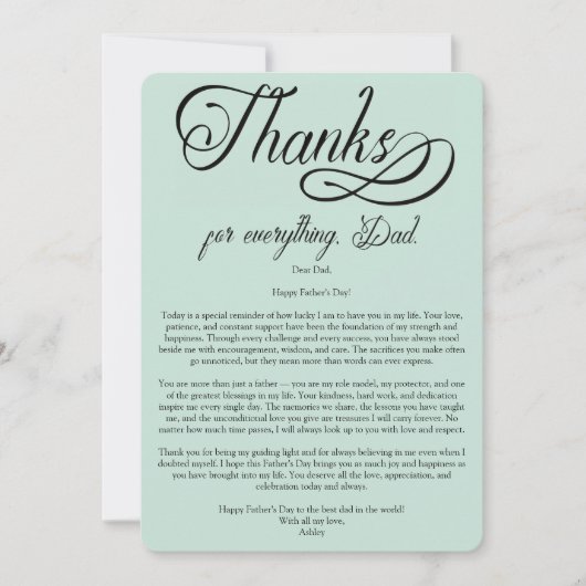 父の日おめでとう、すばらしいお父さんへ 招待状 (正面)