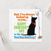 父の日おめでとう、わんパパ カード (正面/裏面インサイチュ)