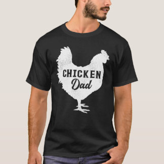 父の日おめでとう ニワトリ好きなパパへ メンズ Tシャツ