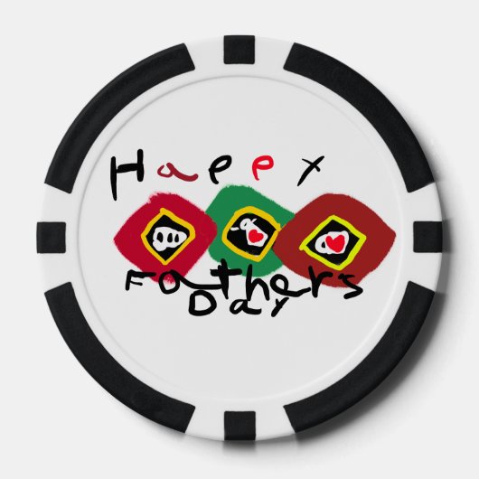 父の日おめでとう  ポーカーチップ (正面)